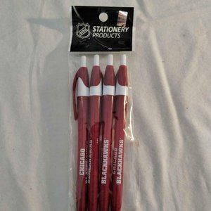 NWT Set of 4 NHL Chicago Blackhawks Pens